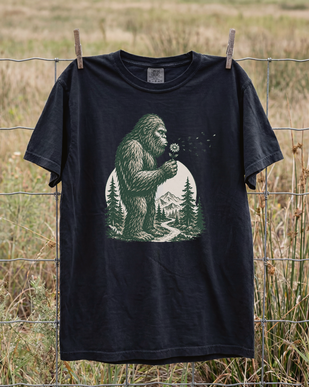 Gentle Giant Bigfoot nature T-shirt lifestyle mockup