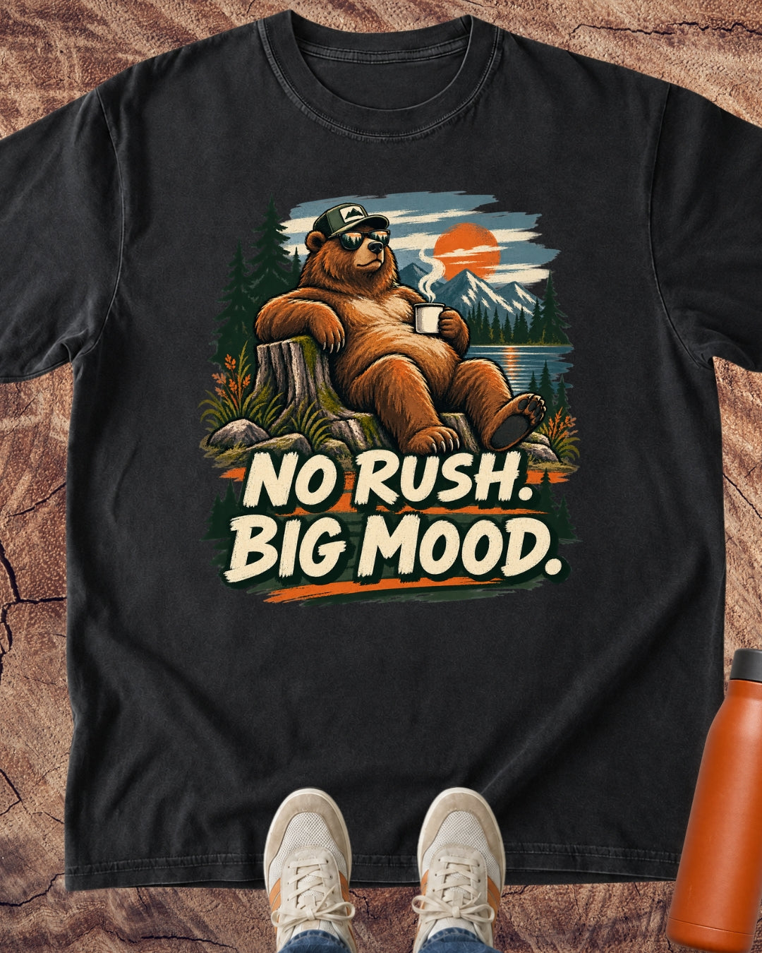 No Rush Big Mood Bear T-Shirt
