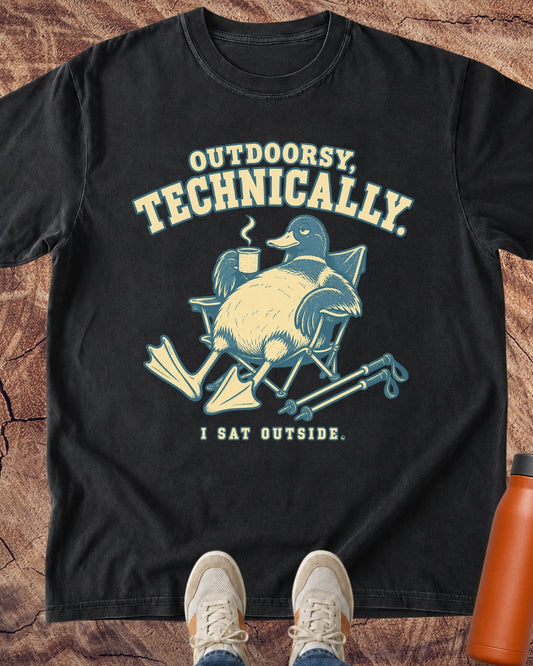 Outdoorsy Technically, I Sat Outside T-Shirt