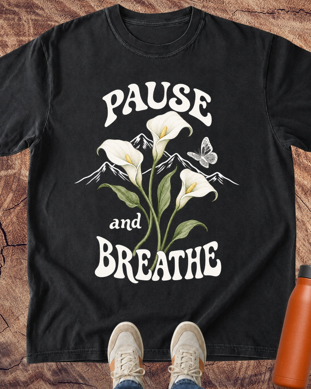 Pause & Breathe Lilies T-Shirt