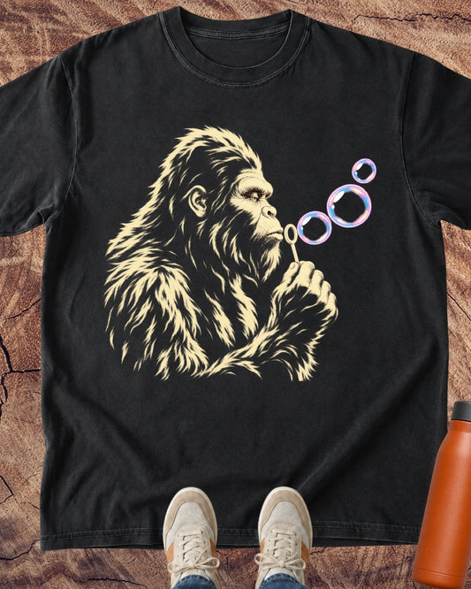 Bigfoot Blowing Bubbles T-Shirt