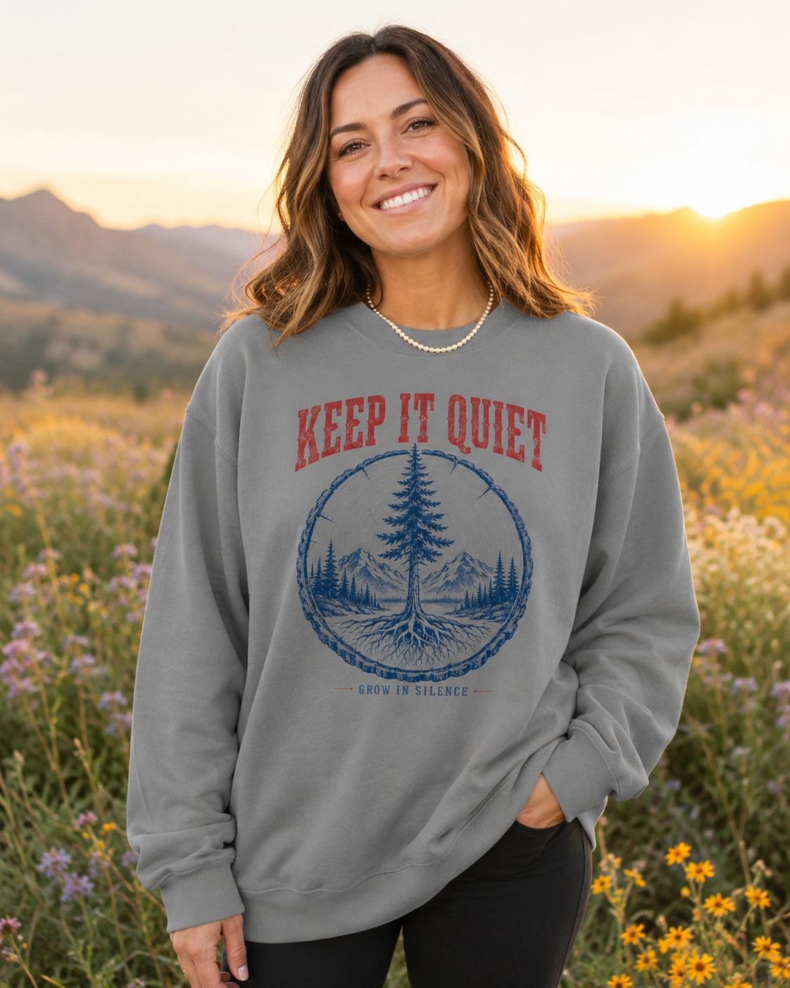 Keep It Quiet Nature Crewneck Sweatshirt