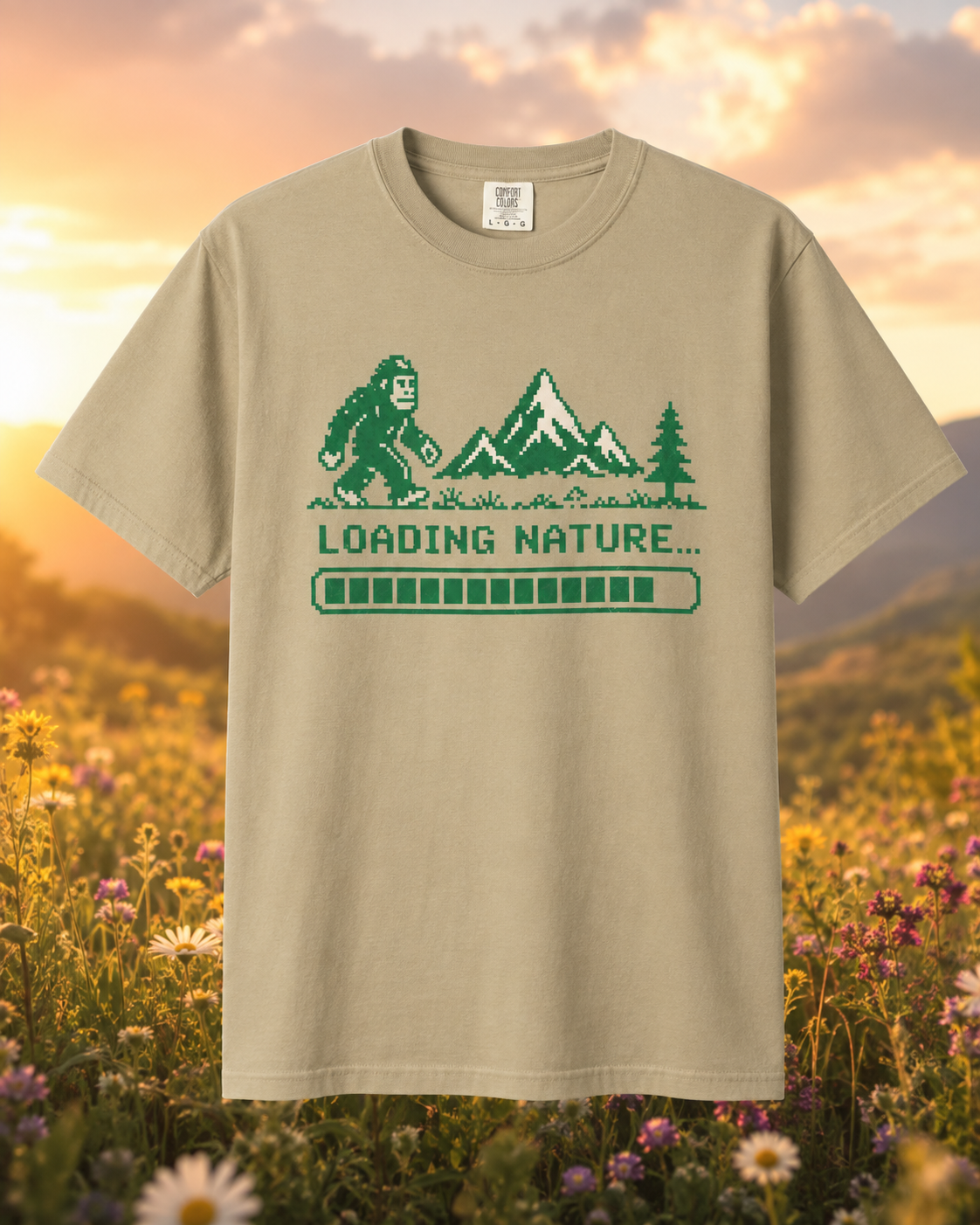 Nature Loading Bigfoot gaming T-shirt alternate view 4