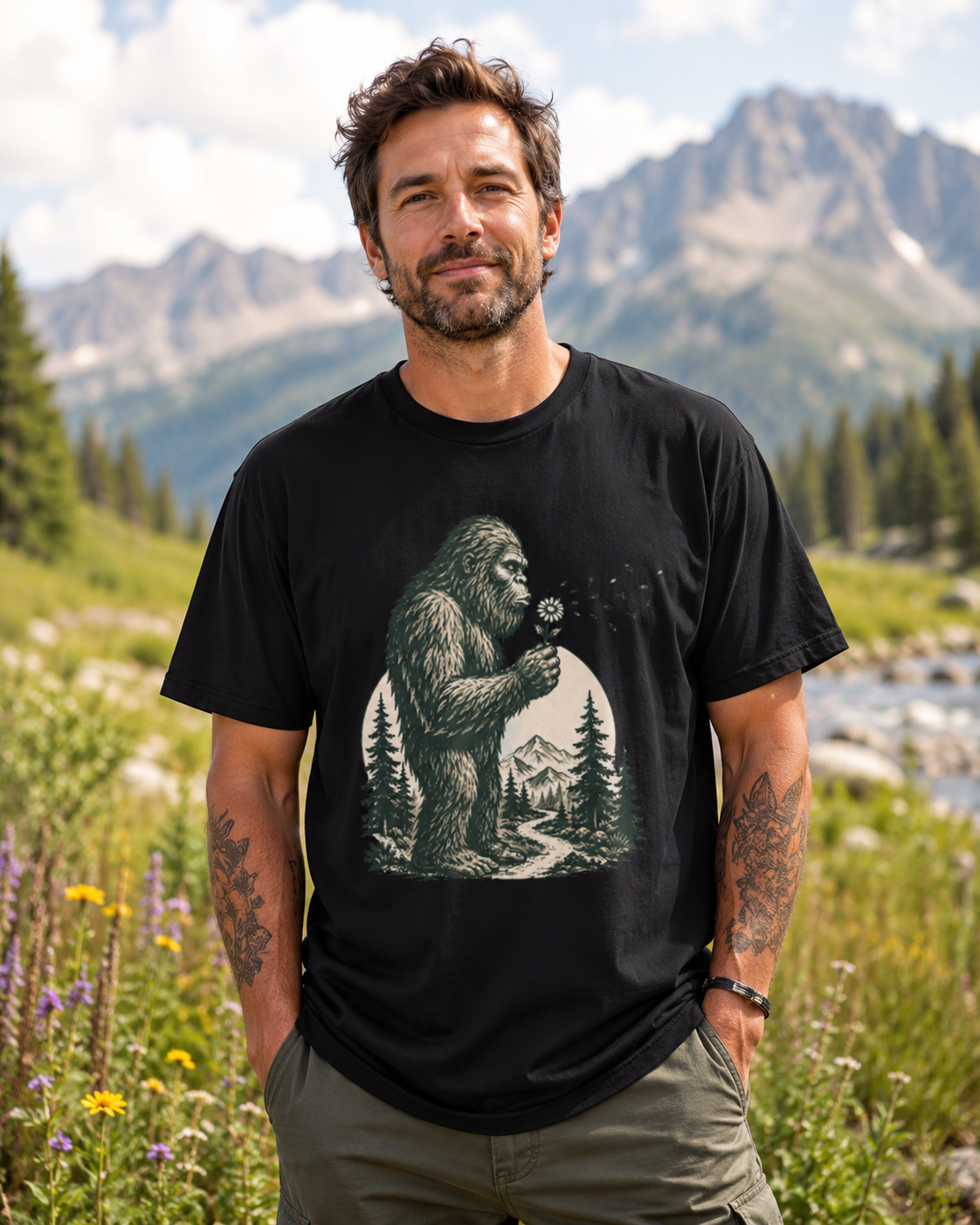 Gentle Giant Bigfoot nature T-shirt alternate view 3