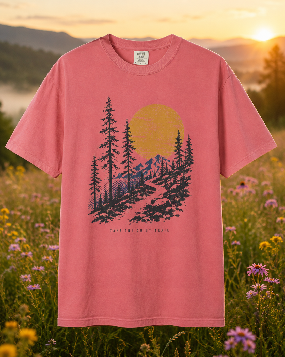 Quiet Trail vintage mountain graphic T-shirt alternate view 10