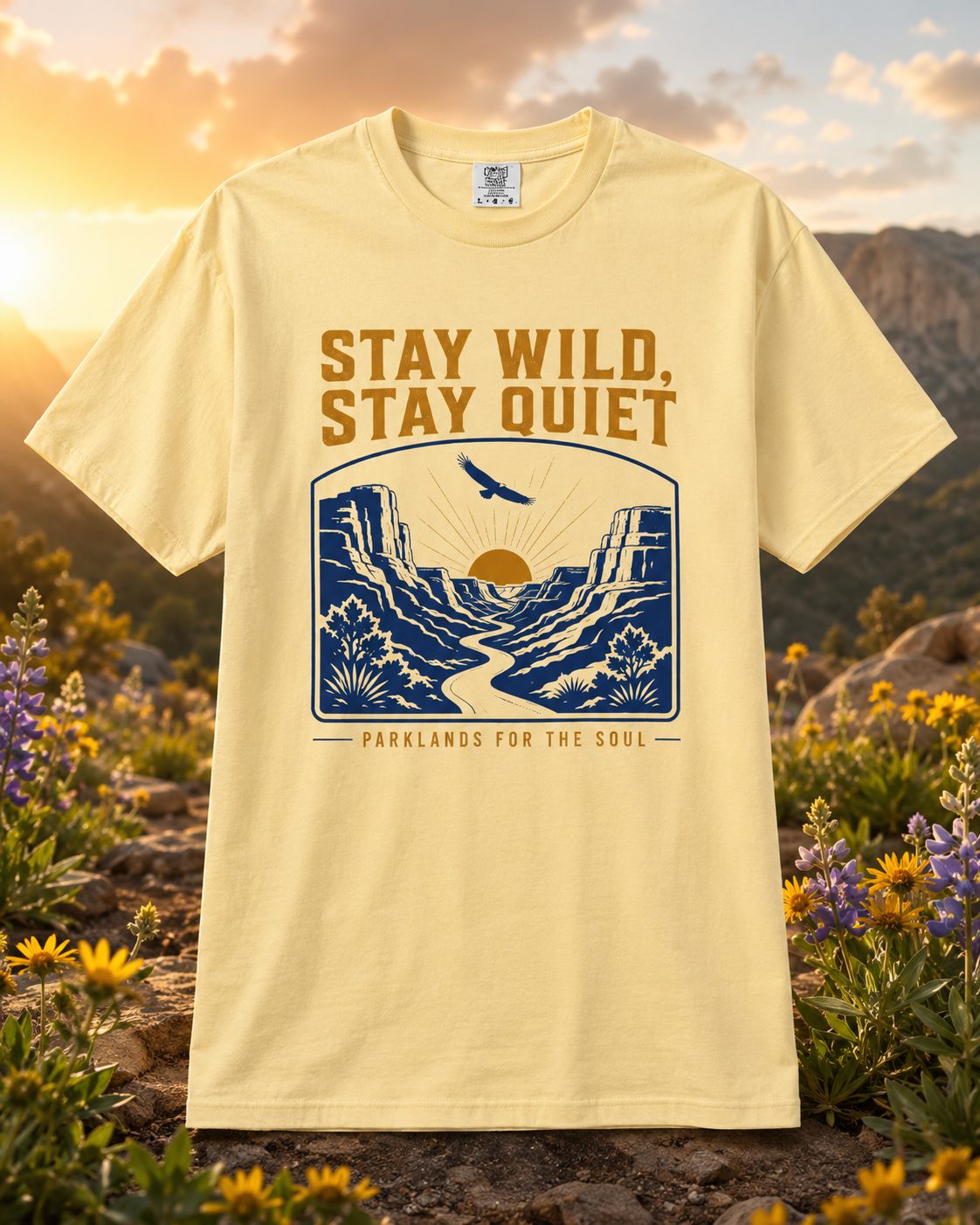 Stay Wild Stay Quiet nature graphic T-shirt alternate view 6