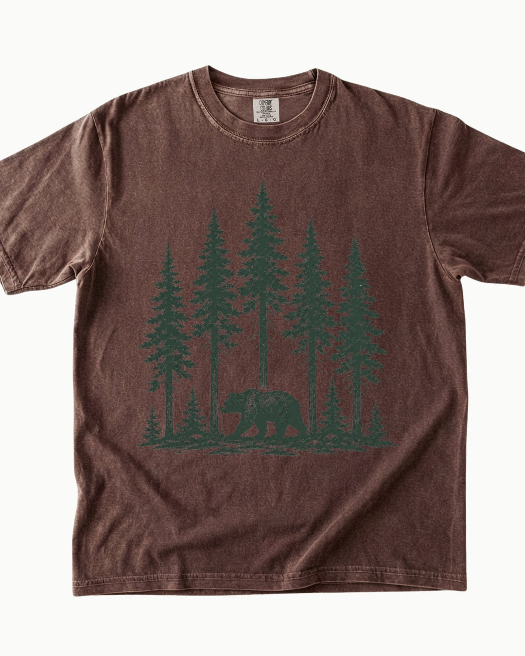Forest Roam bear nature graphic T-shirt product mockup