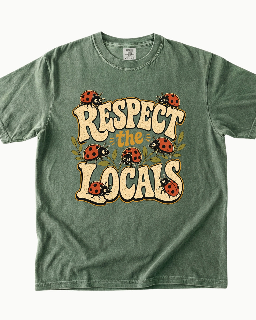 Respect the Locals ladybug graphic T-shirt alternate view 4