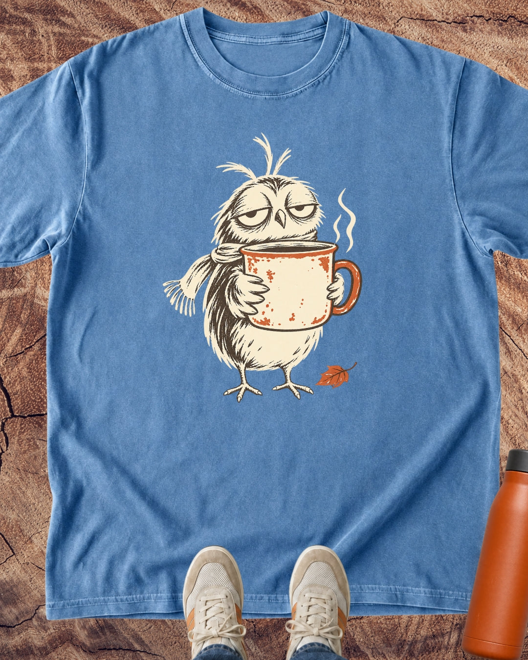 Coffee Before Conversation Owl T-Shirt