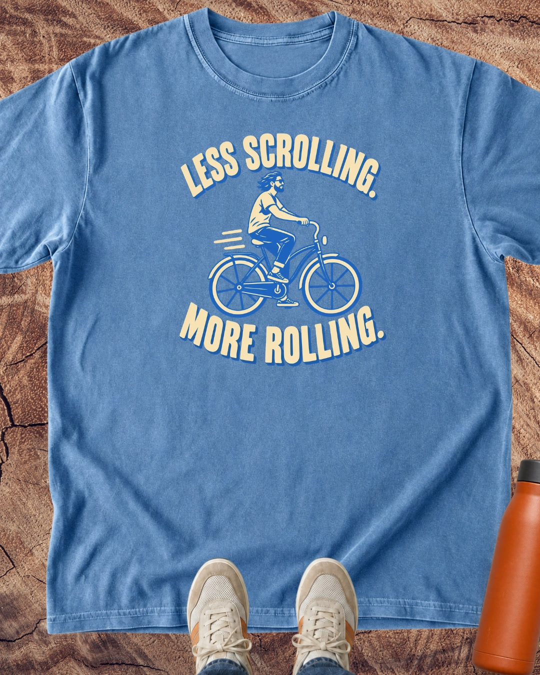 Less Scrolling, More Rolling Cycling T-Shirt