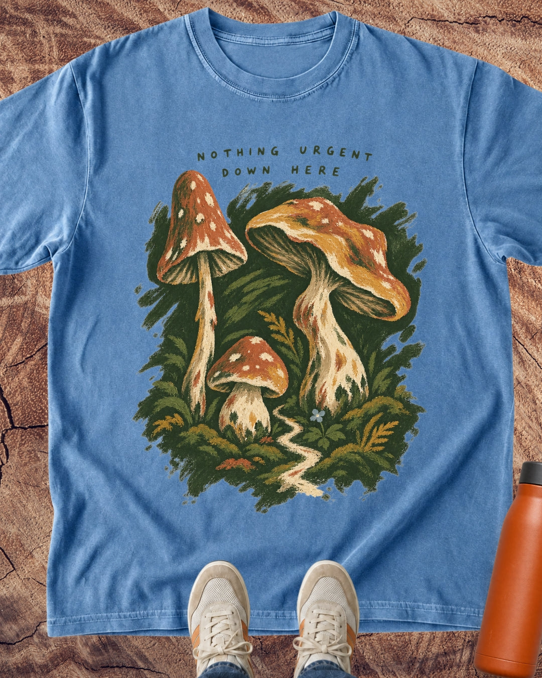Nothing Urgent Down Here Mushroom T-Shirt