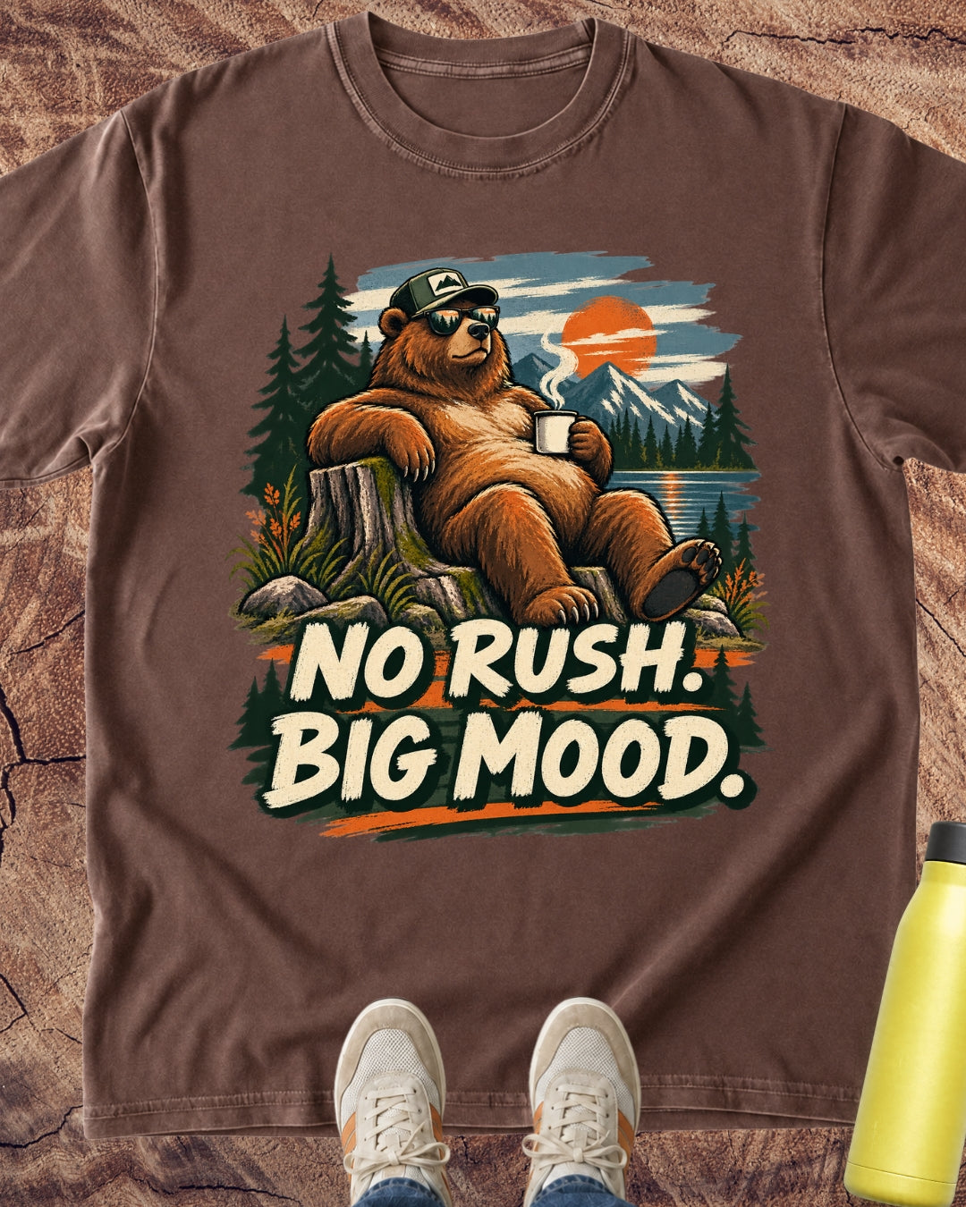 No Rush Big Mood Bear T-Shirt