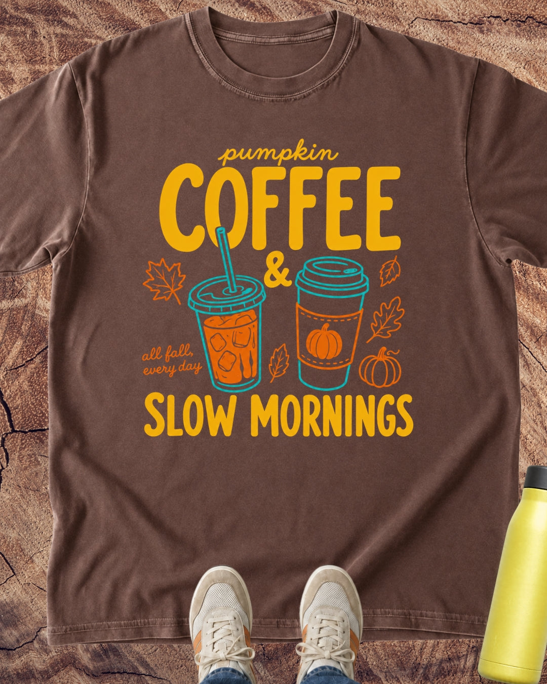 Pumpkin Coffee & Slow Mornings Fall T-Shirt