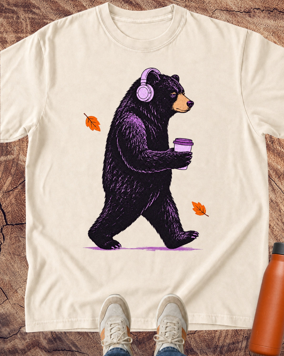 Brews Tunes Strolls Bear T-Shirt