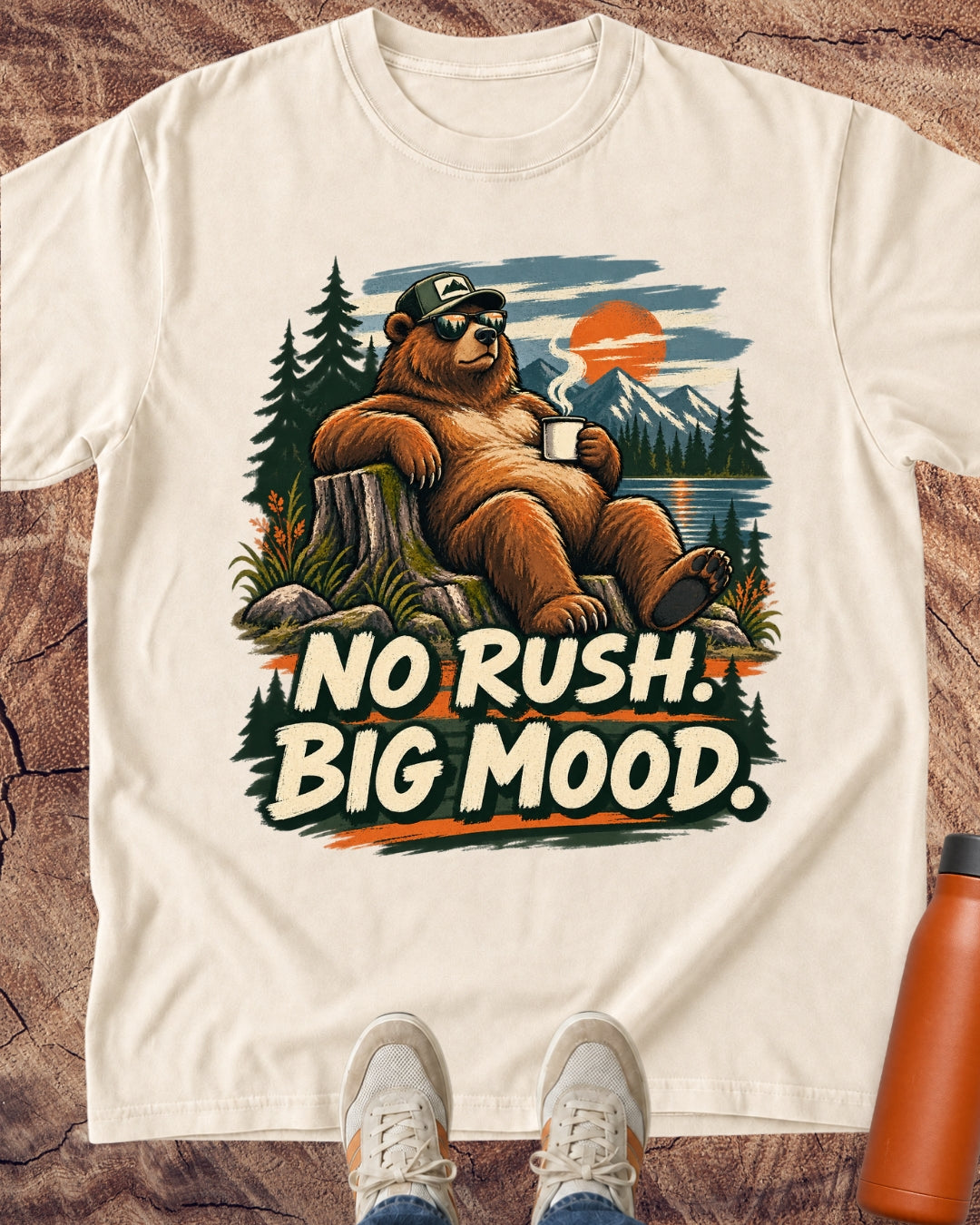 No Rush Big Mood Bear T-Shirt