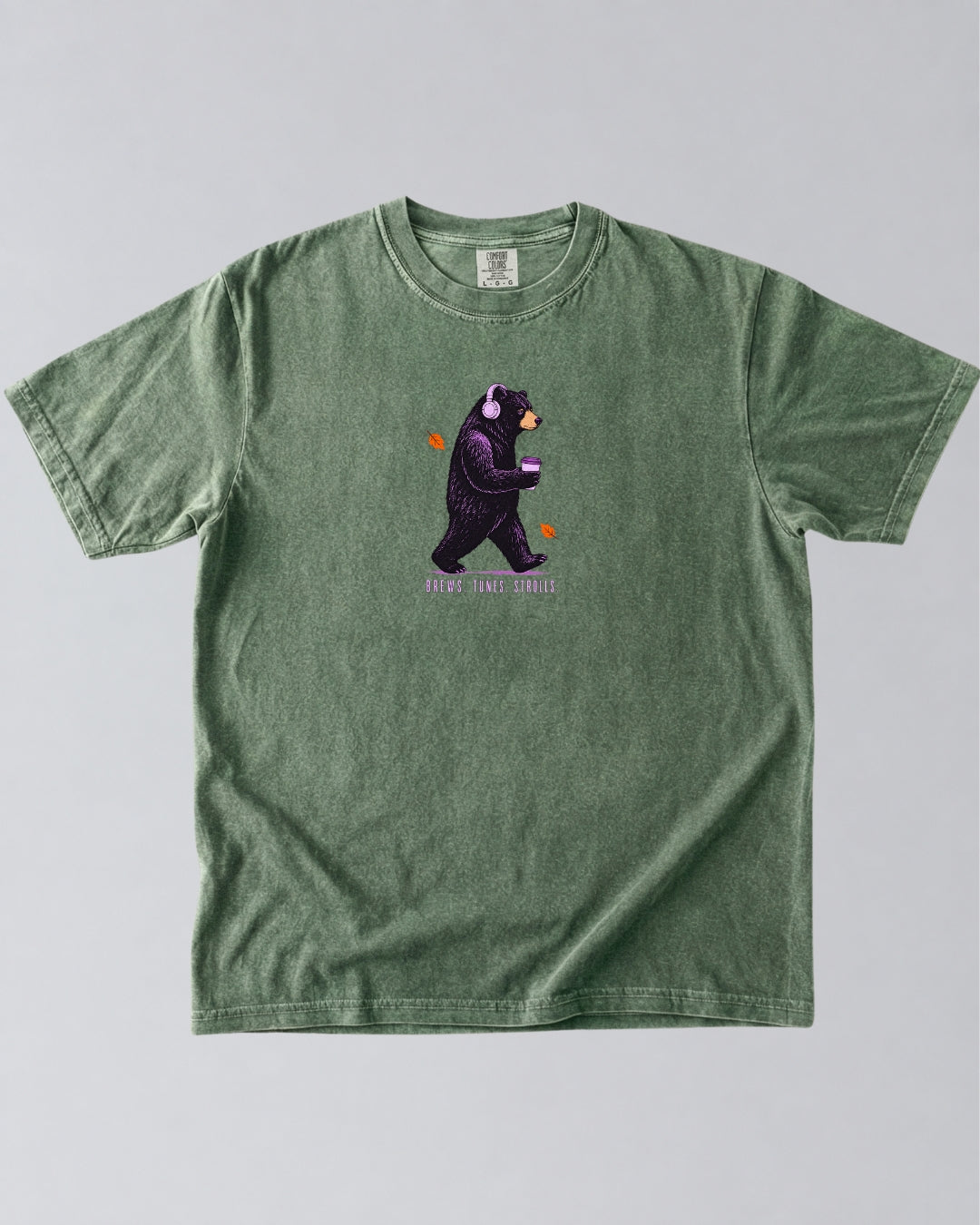 Brews Tunes Strolls Bear T-Shirt