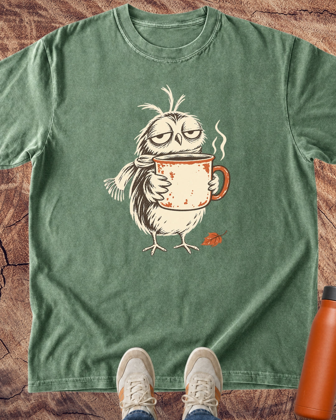 Coffee Before Conversation Owl T-Shirt