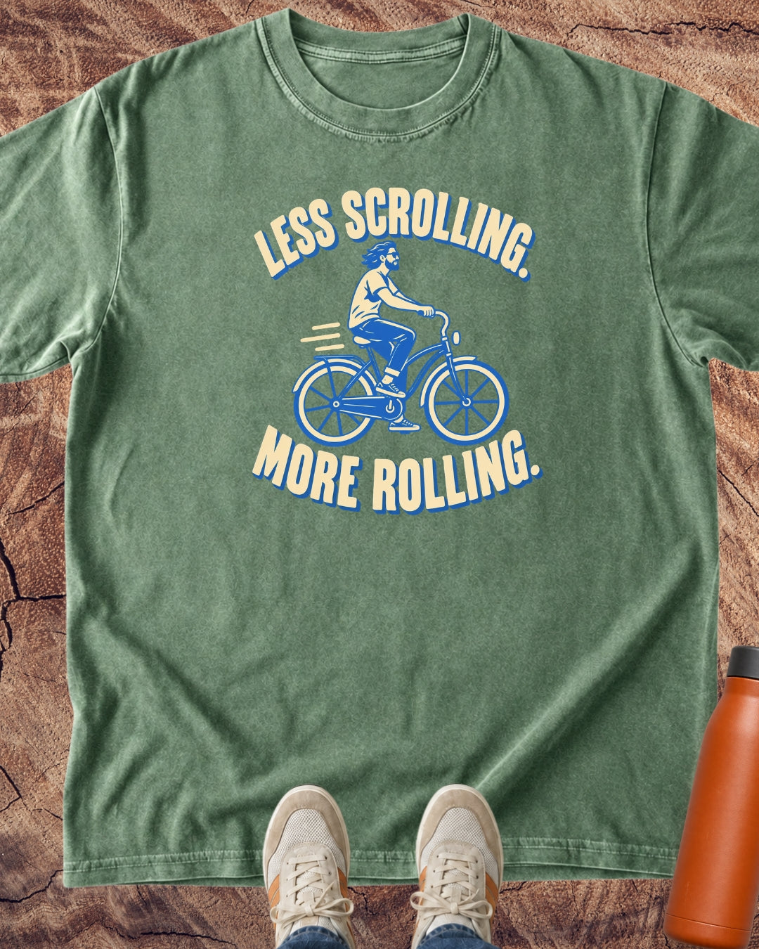 Less Scrolling, More Rolling Cycling T-Shirt