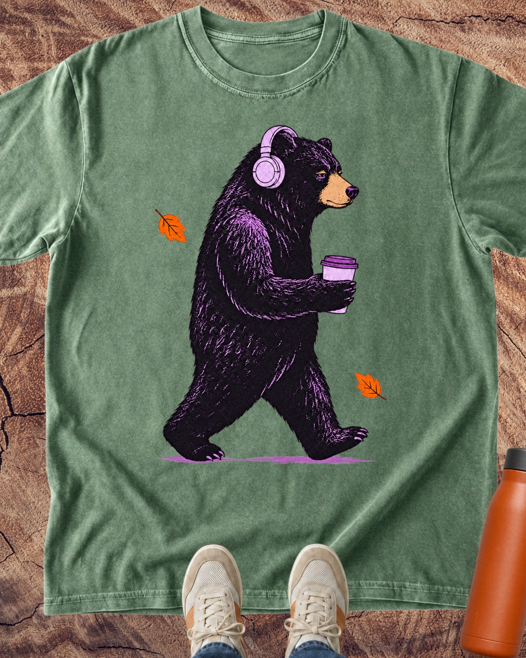 Brews Tunes Strolls Bear T-Shirt