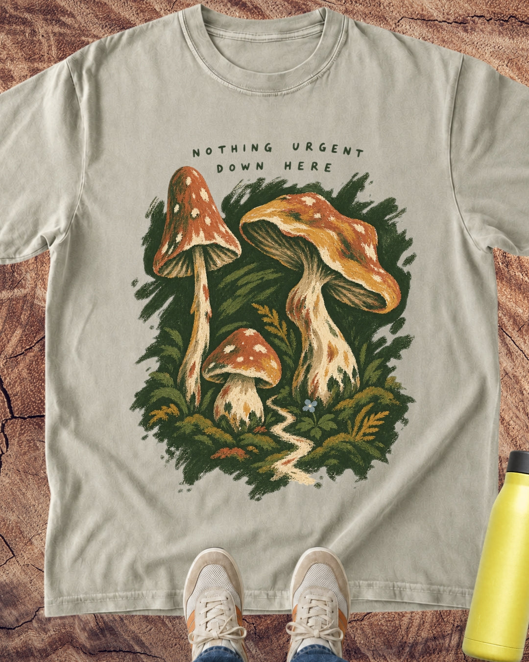 Nothing Urgent Down Here Mushroom T-Shirt