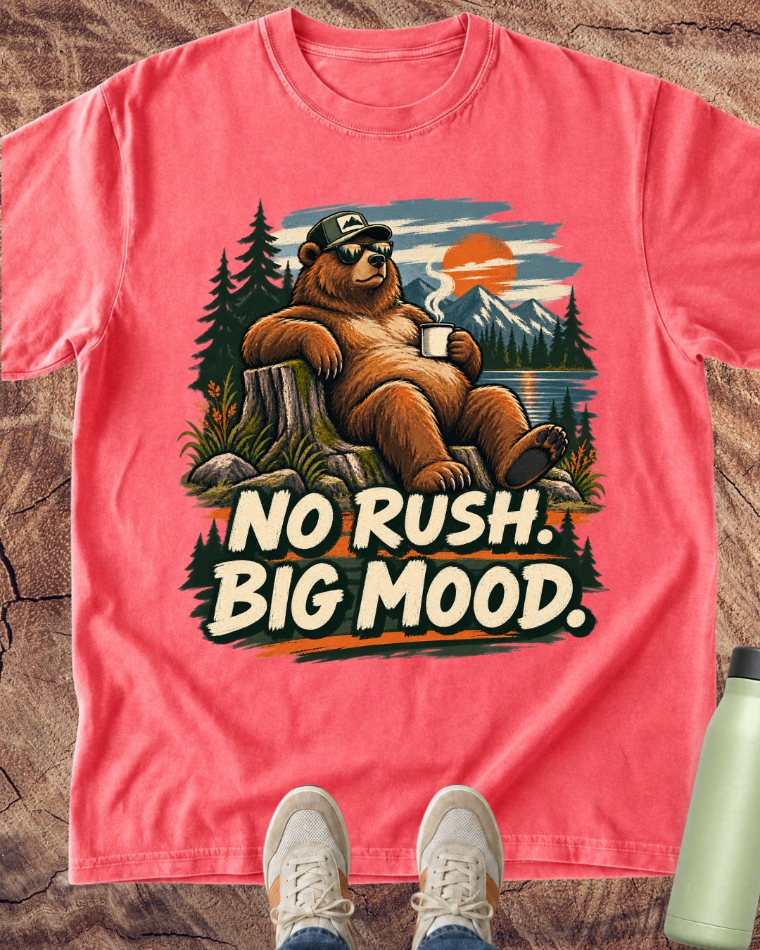 No Rush Big Mood Bear T-Shirt