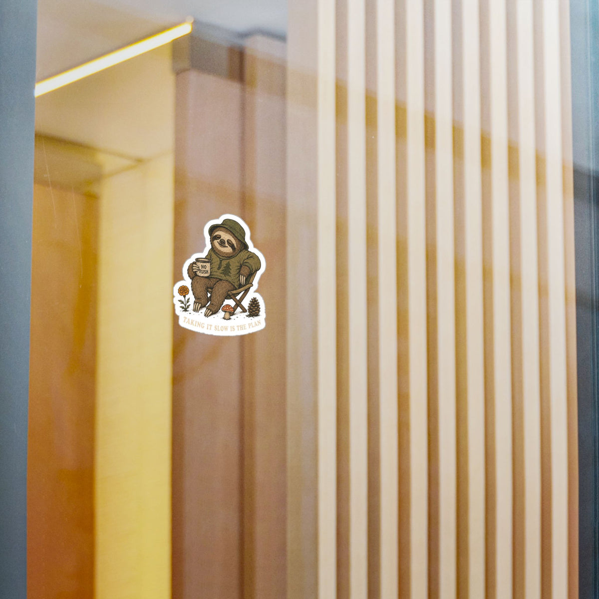 Taking It Slow Is the Plan sloth sticker alternate view 1