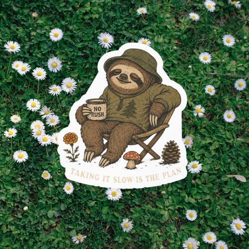 Taking It Slow Is the Plan sloth sticker product image