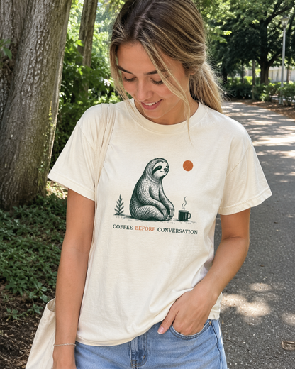 Coffee Before Conversation T-Shirt