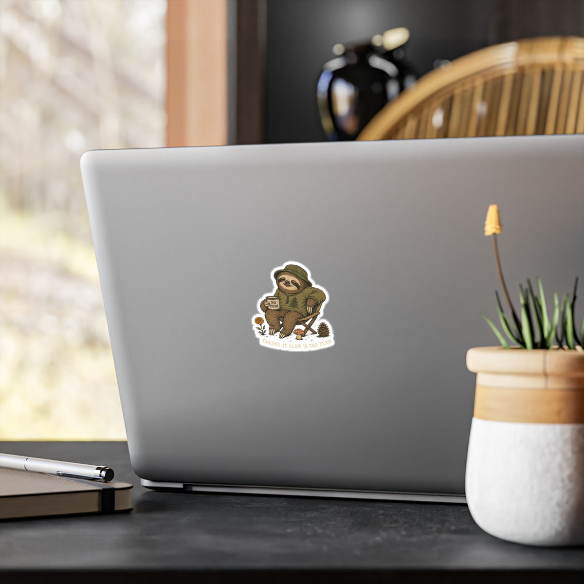 Taking It Slow Is the Plan sloth sticker alternate view 3