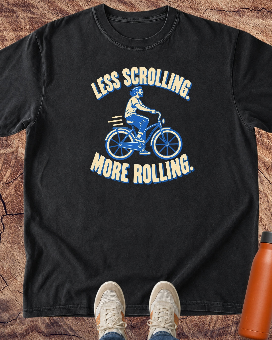 Less Scrolling, More Rolling Cycling T-Shirt
