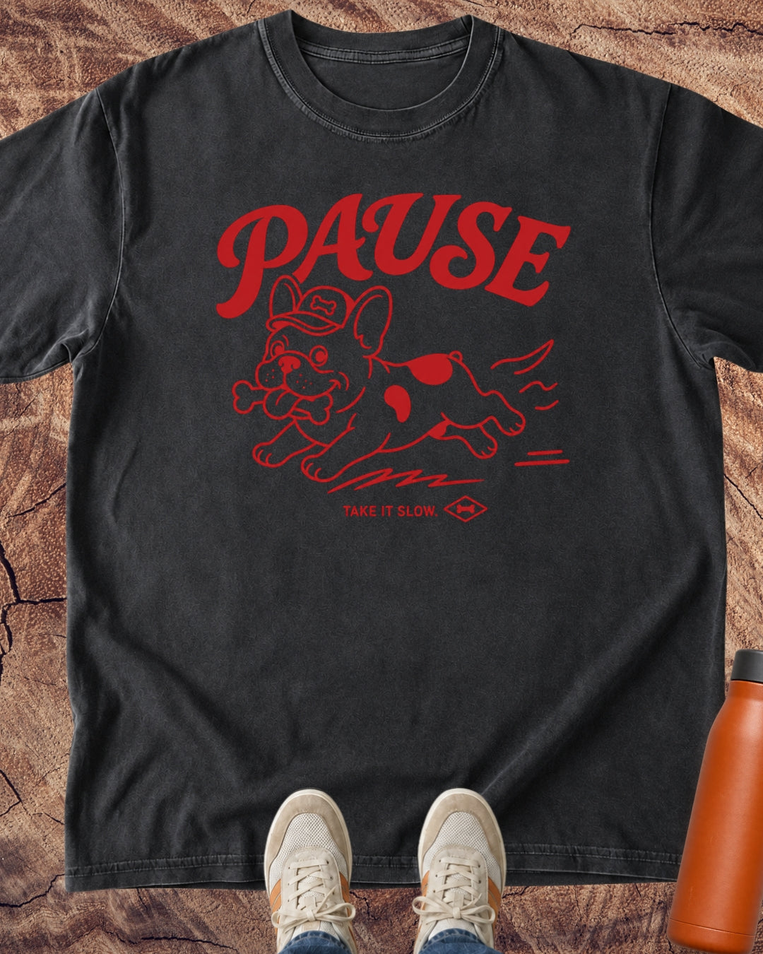 Pause Dog Lover Graphic T-Shirt