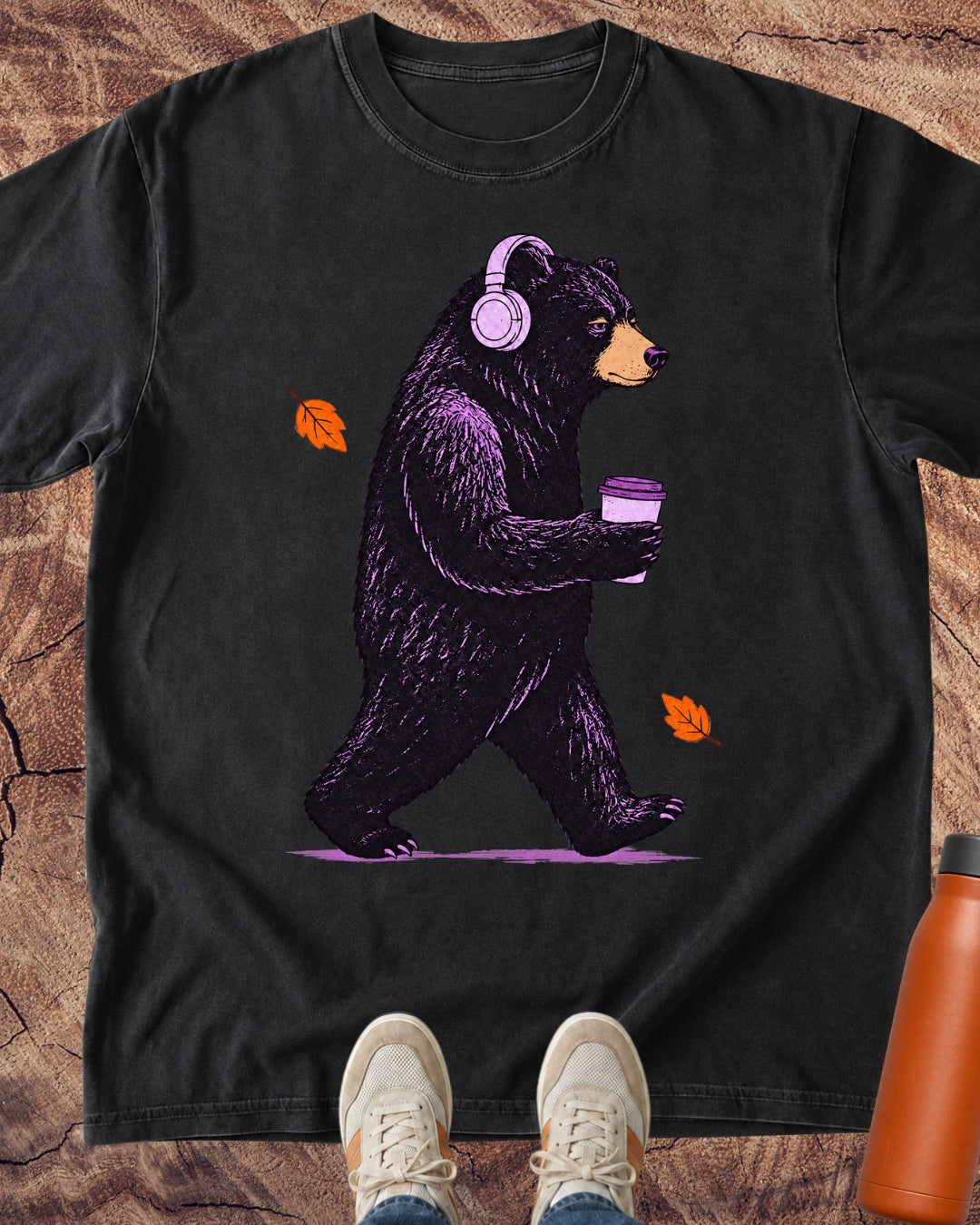Brews Tunes Strolls Bear T-Shirt