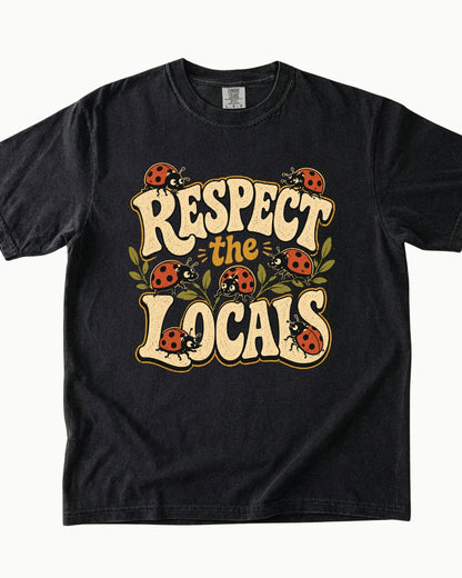 Respect the Locals ladybug graphic T-shirt alternate view 2