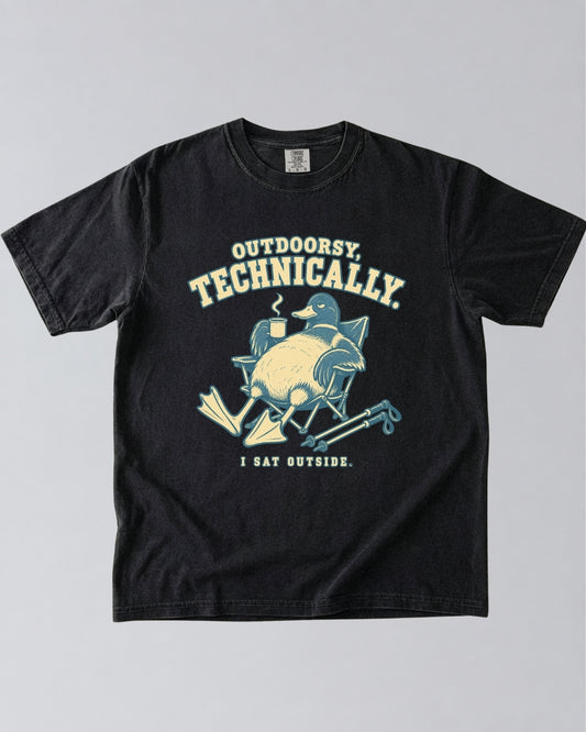 Outdoorsy Technically, I Sat Outside T-Shirt