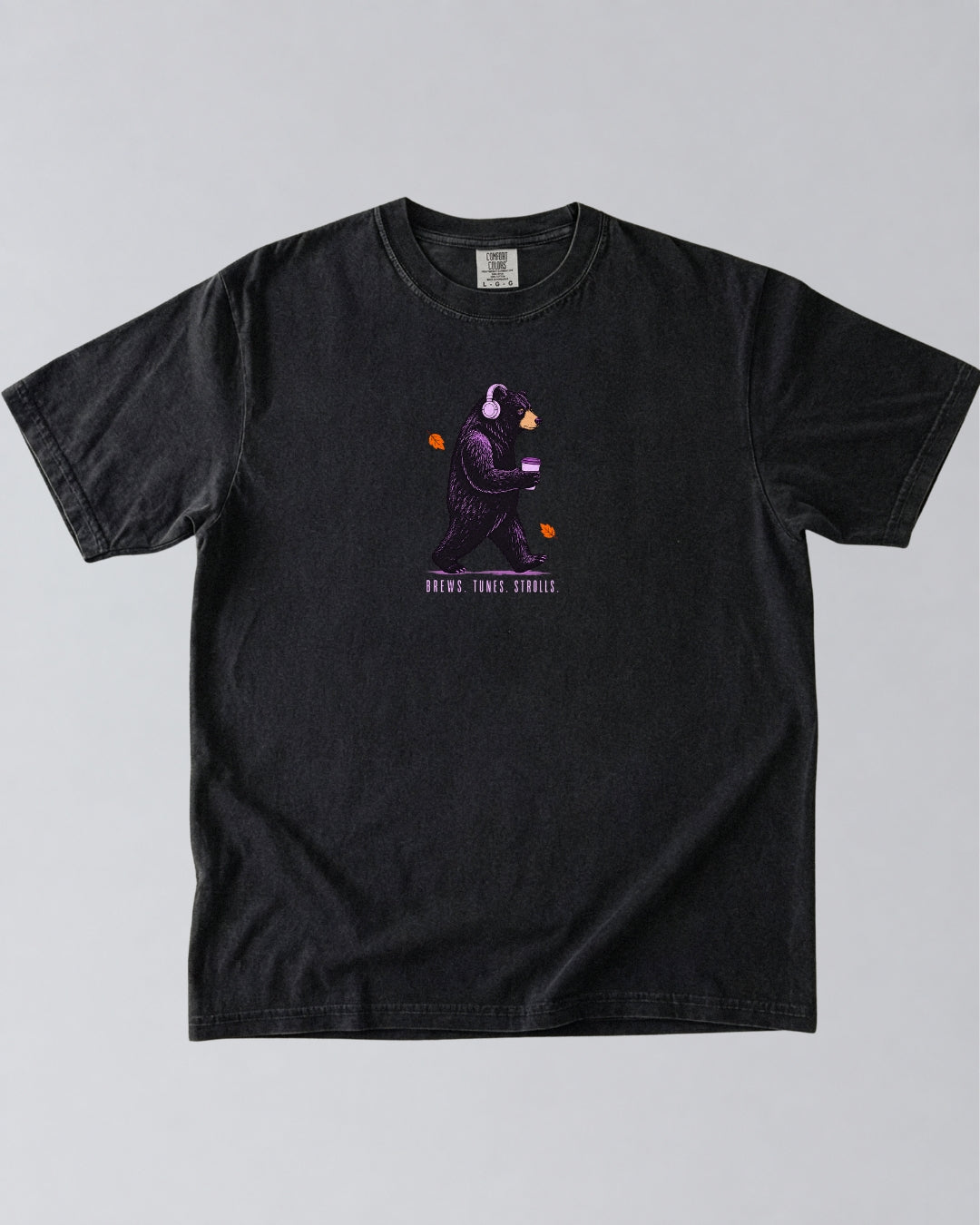 Brews Tunes Strolls Bear T-Shirt