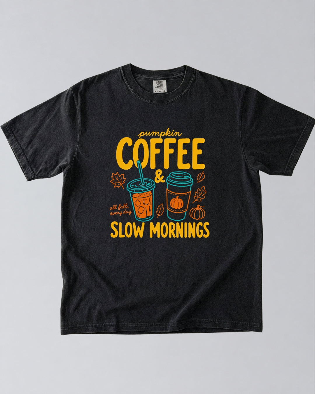 Pumpkin Coffee & Slow Mornings Fall T-Shirt