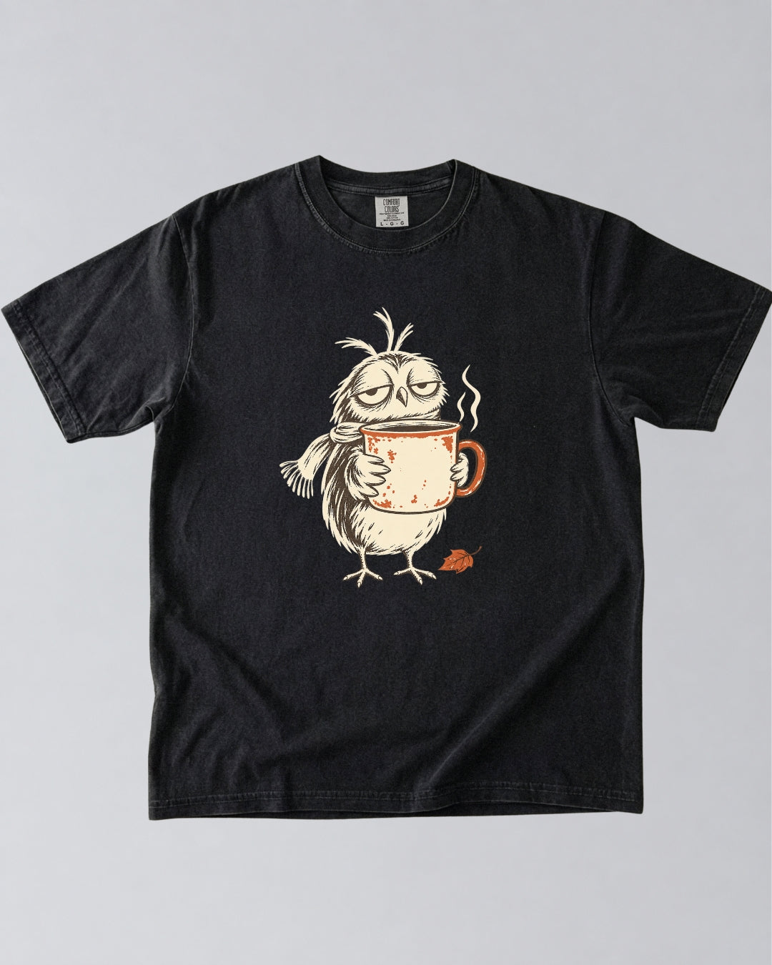 Coffee Before Conversation Owl T-Shirt