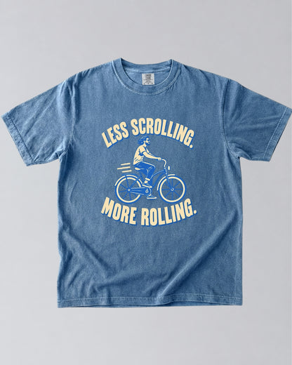 Less Scrolling, More Rolling Cycling T-Shirt