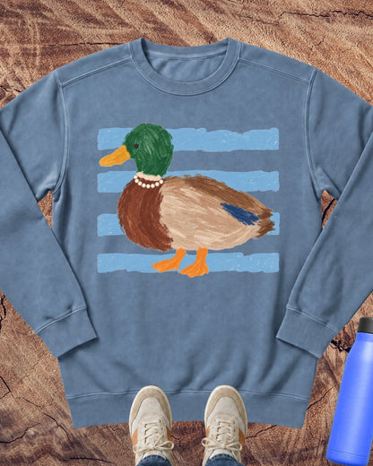 Duck in Pearls Sweatshirt