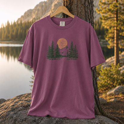 Golden Pines — Mountain Forest Graphic T-Shirt