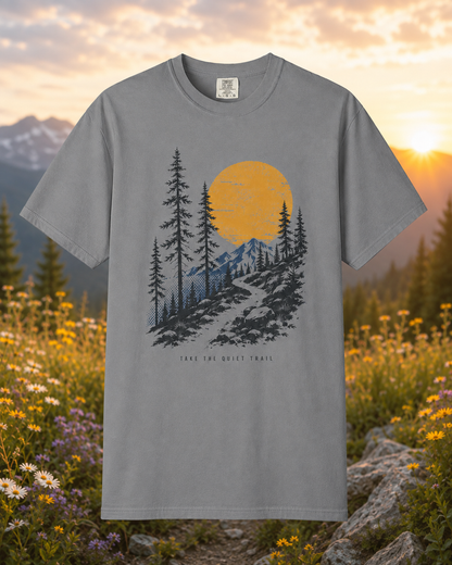 Quiet Trail vintage mountain graphic T-shirt alternate view 7