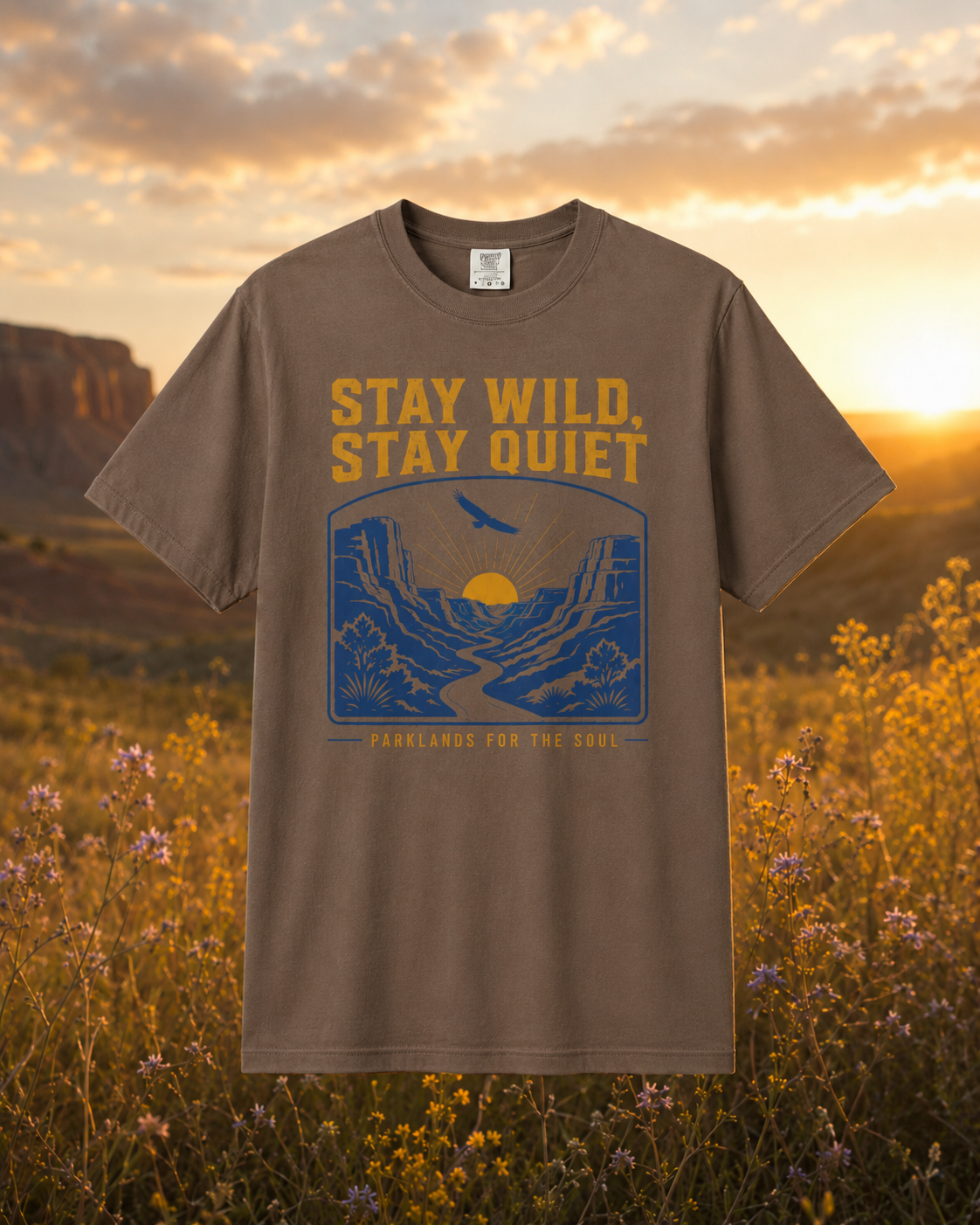 Stay Wild Stay Quiet nature graphic T-shirt alternate view 5