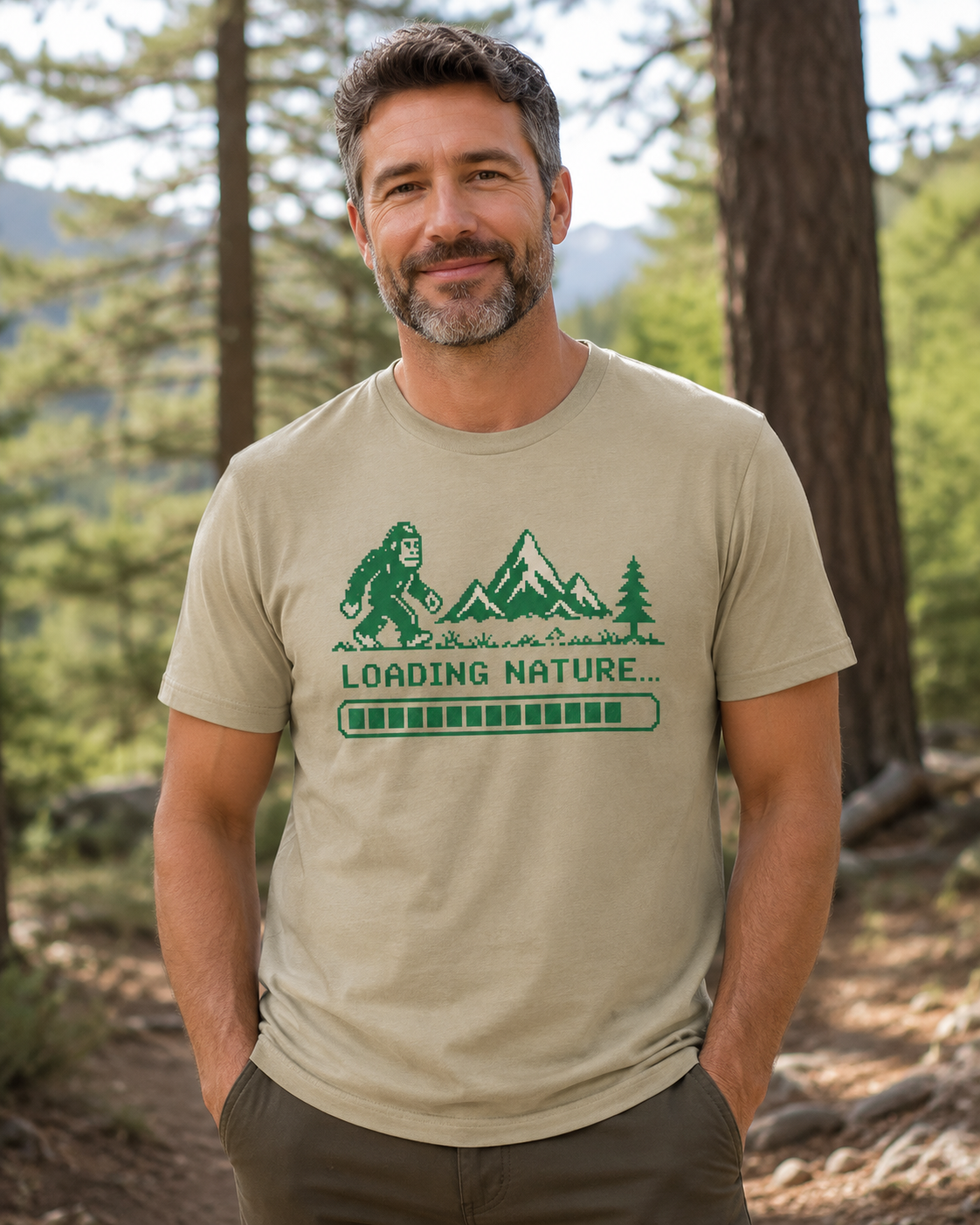 Nature Loading Bigfoot gaming T-shirt alternate view 2