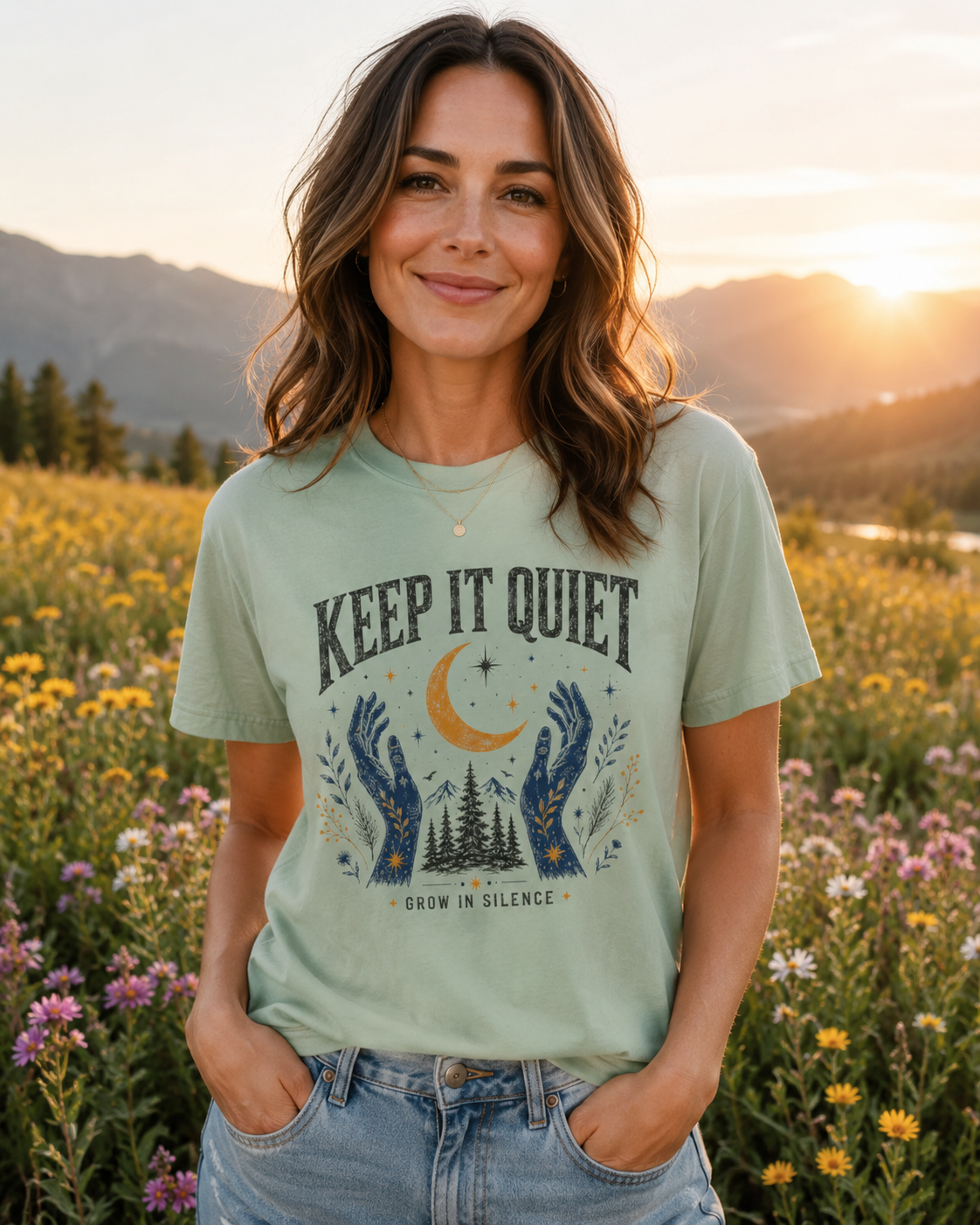 Keep It Quiet & Mountain T-Shirt