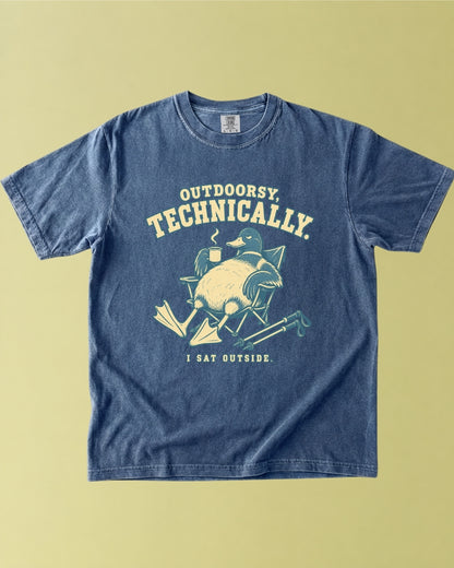 Outdoorsy Technically, I Sat Outside T-Shirt