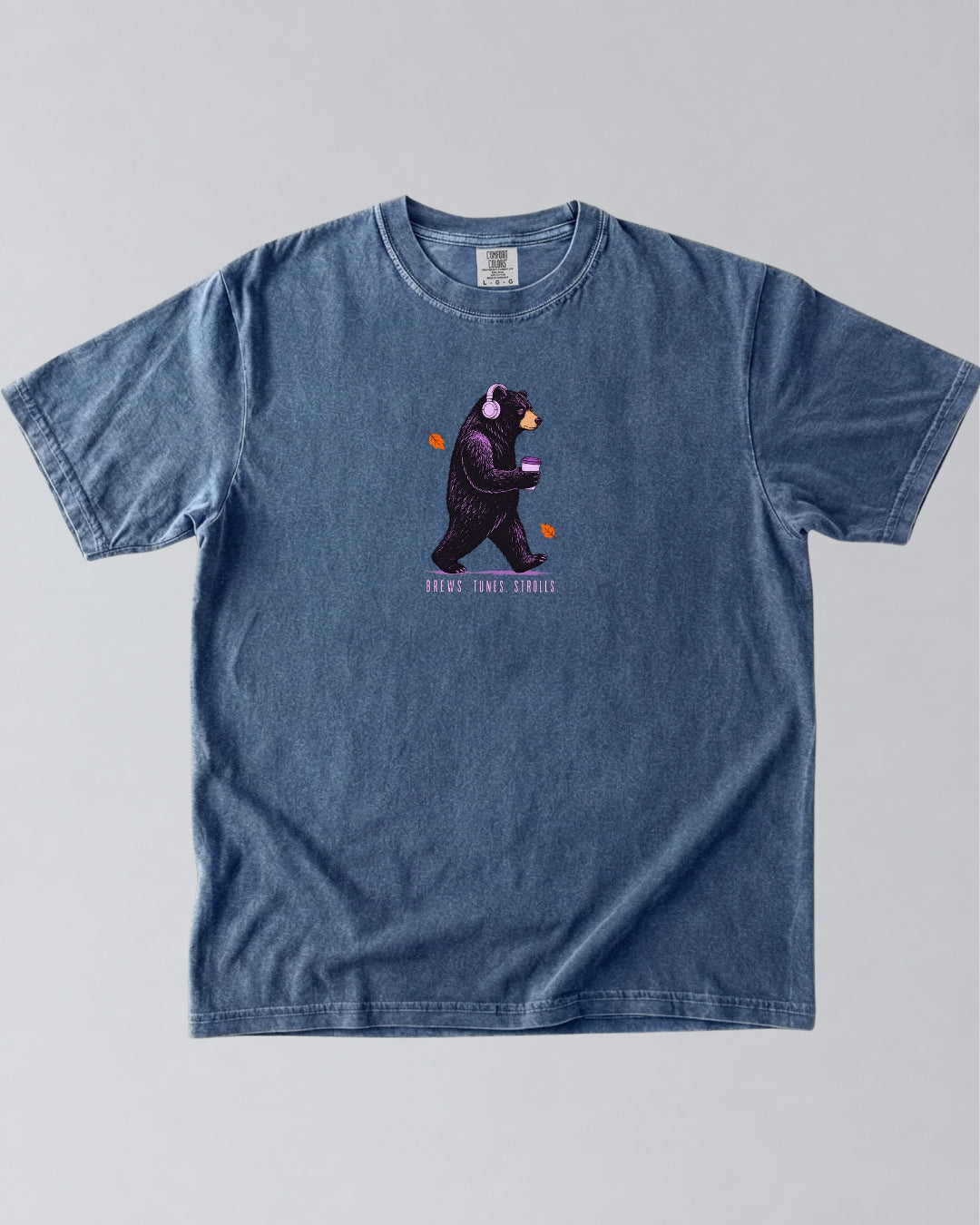 Brews Tunes Strolls Bear T-Shirt