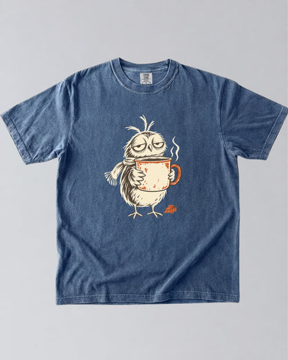 Coffee Before Conversation Owl T-Shirt