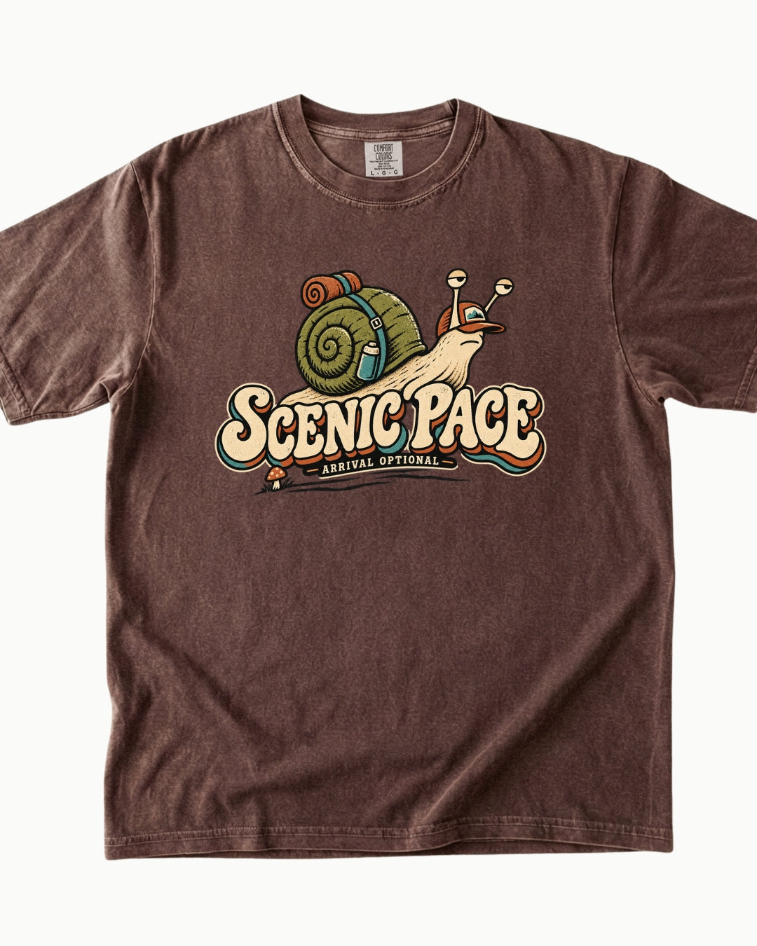 Scenic Pace snail hiking graphic T-shirt alternate view 5