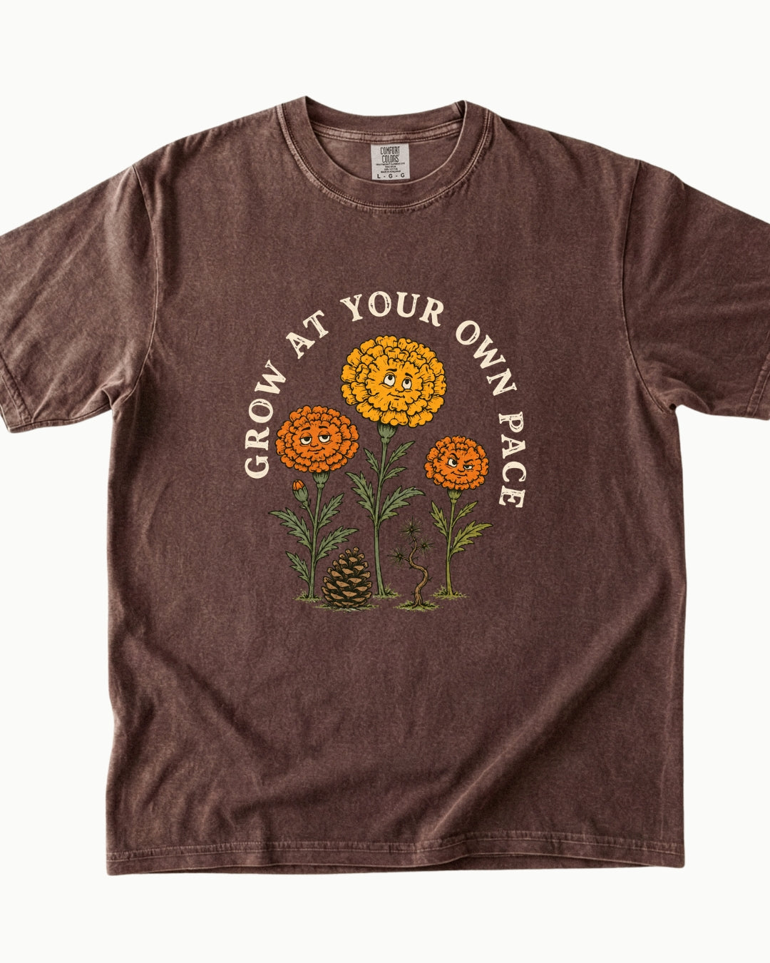 Grow at Your Own Pace nature graphic T-shirt alternate view 2