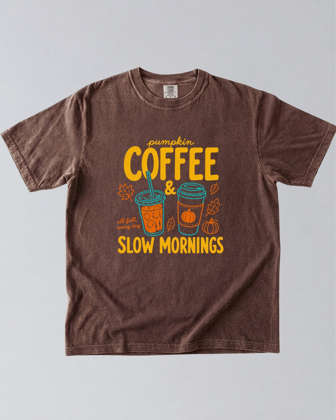 Pumpkin Coffee & Slow Mornings Fall T-Shirt